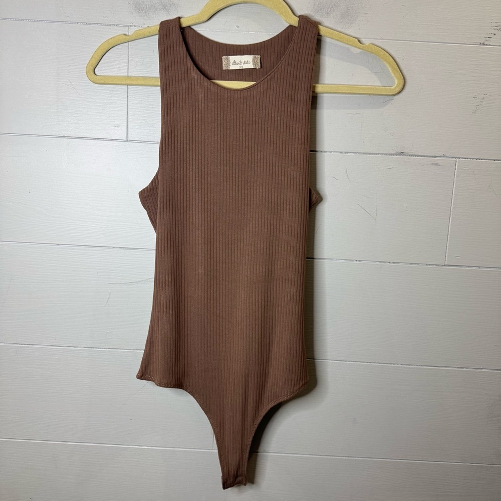 Altar'd State Ribbed Sleeveless Tank Bodysuit Size XS